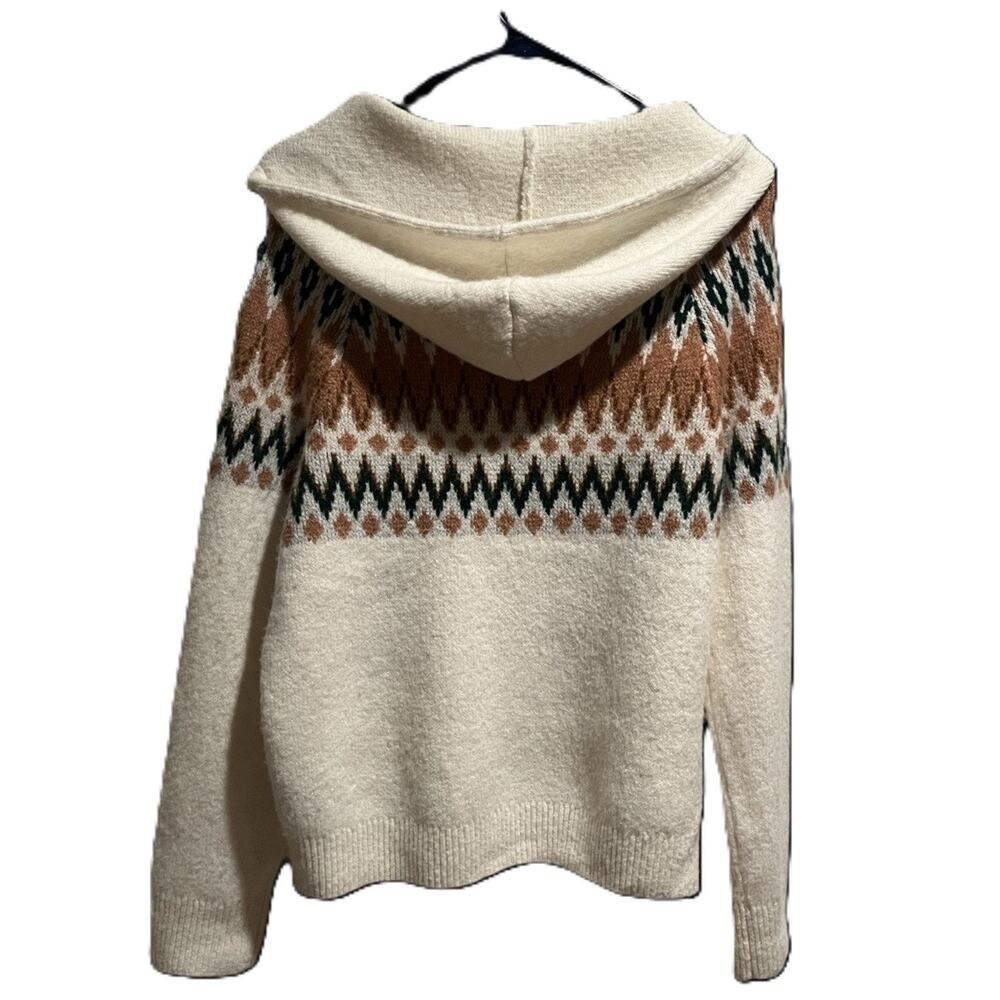 Frye Hooded Sweater Womens Size S Southwestern Long Sleeeve - Picture 2 of 6